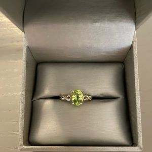 Zales Peridot and Diamond Ring